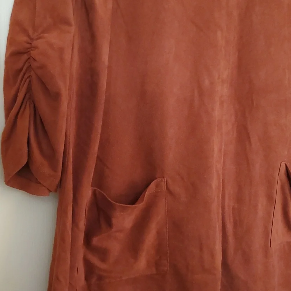 Rust Colored Soft Suede Shirt - Picture 3 of 6